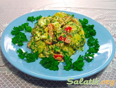 салат с тунцом и картофелем салат с тунцом и картофелем рецепт