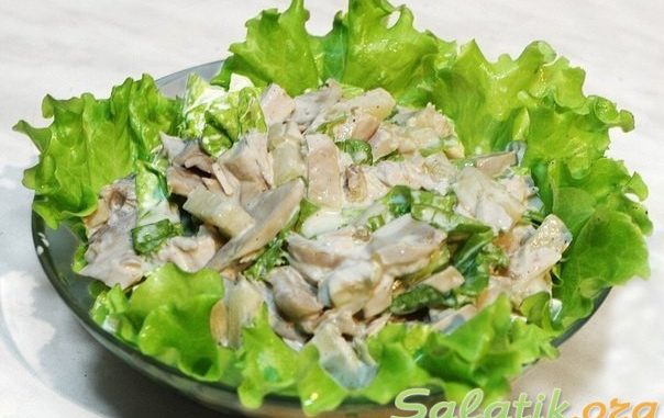 Салат из курицы грибов сыра и яиц Салат из курицы грибов сыра и яиц