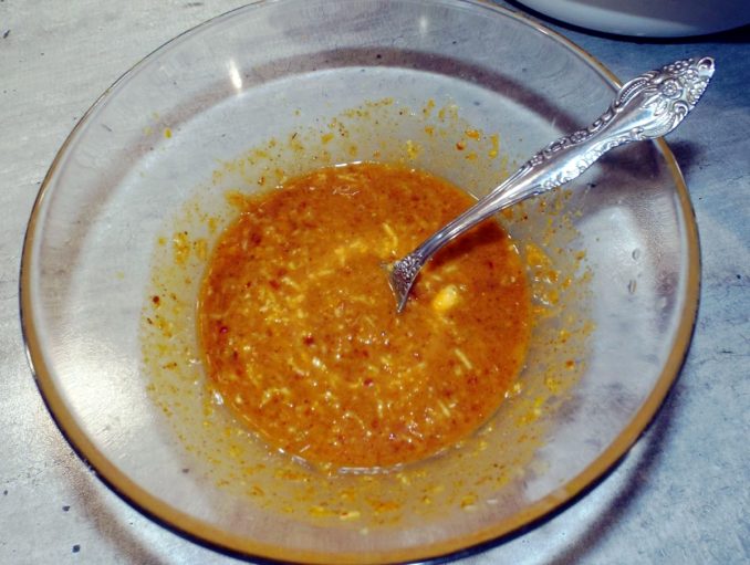 Гусь, запеченный с яблоками и апельсинами