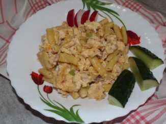 Макароны с яйцом