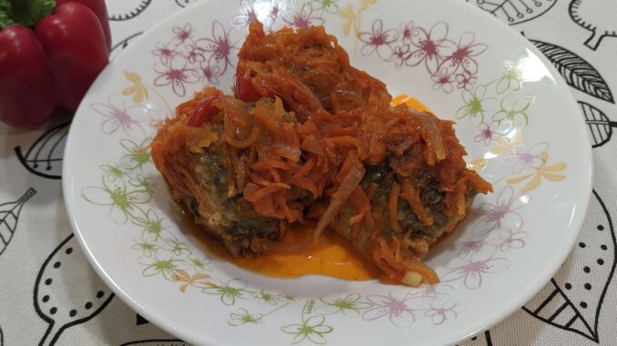 скумбрия под овощами